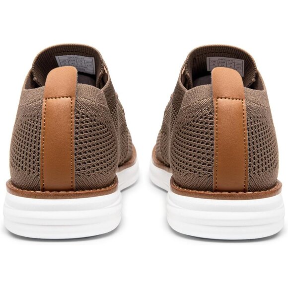 🆕Bruno Marc Men Light/Brown Knit Flex Mesh Oxfords Lace-Up Lightweight Sneakers - Picture 7 of 12